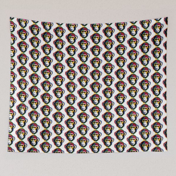 Item preview, The Monkey  Face in the Style of Bold and Colorful Graphic Design designed and sold by MagicColorPrint.