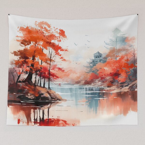 Item preview, Artistic Autumn Dreams: Japanese Style Watercolor designed and sold by aricutcia.