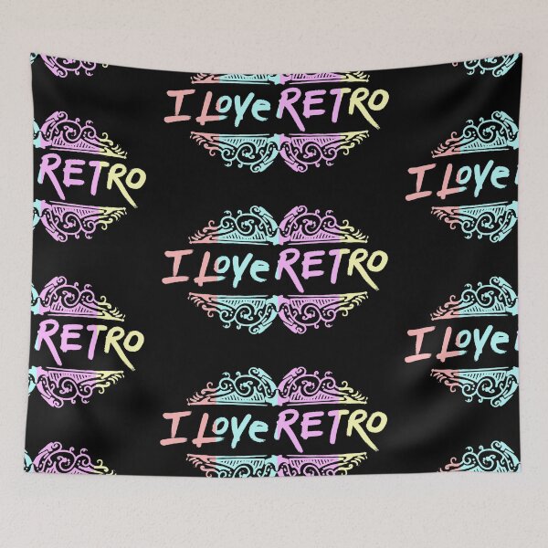 Item preview, hand made i love retro themed design designed and sold by ironpalette.