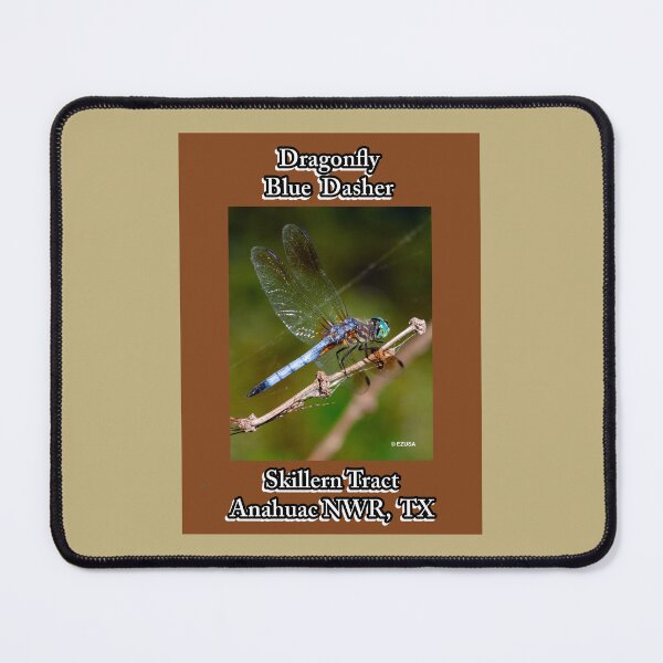 Item preview, Give A Dragonfly Kiss To Your Lover ~ Dragonfly: Blue Dasher, Skillern Tract, Anahuac NWR, Chambers County, Texas, USA. designed and sold by MoreEZUSA-Here.