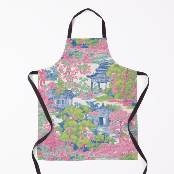 Item preview, Chinoiserie garden in preppy colors designed and sold by SophieClimaArt.
