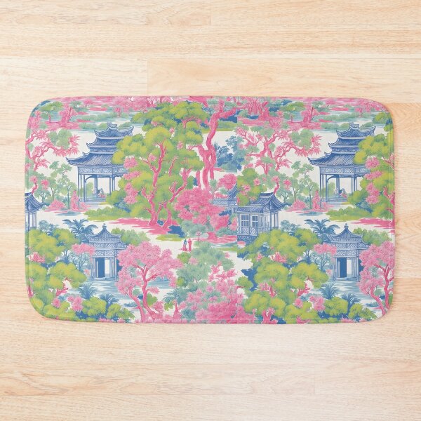 Item preview, Chinoiserie garden in preppy colors designed and sold by SophieClimaArt.