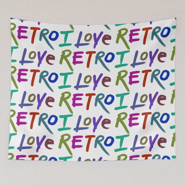 Item preview, hand made i love retro themed design designed and sold by ironpalette.