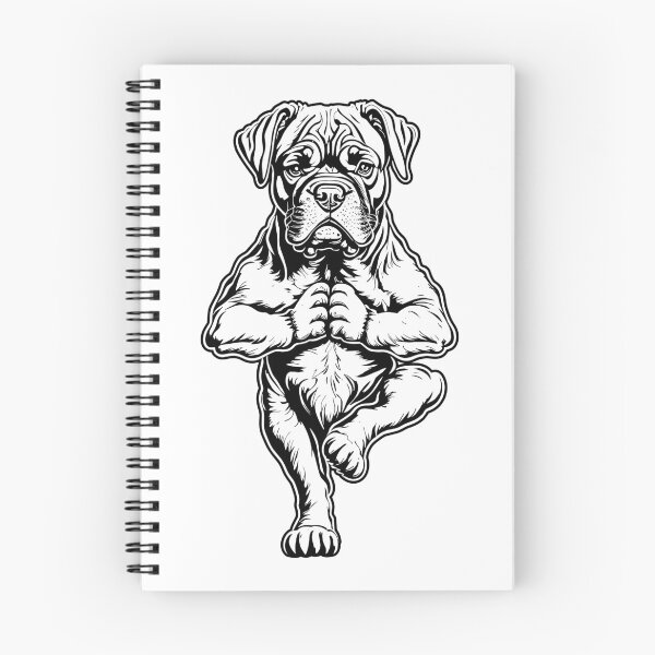 Item preview, Boxer Yoga Puppy Dog Funny Dogs Tree Pose Vrikshasana designed and sold by GrandeDuc.