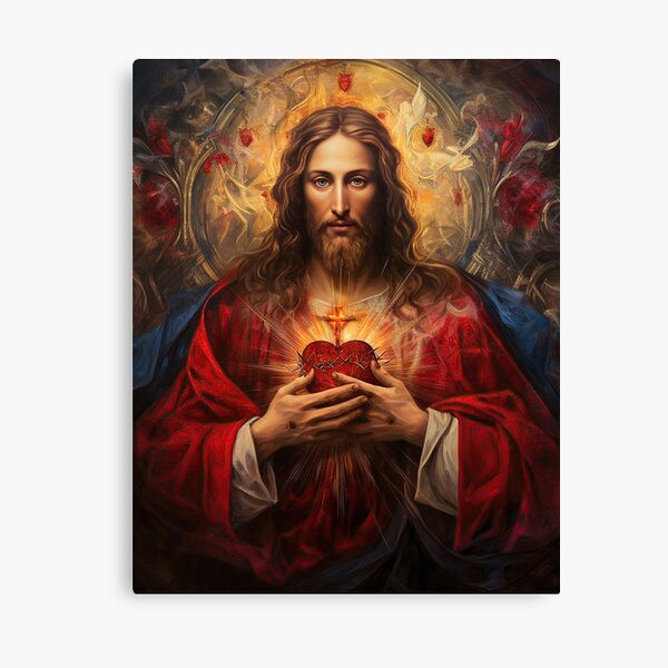 Item preview, Sacred Heart of Jesus version 2 designed and sold by Claudia McKinney.