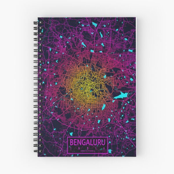 Artikelvorschau, Bengaluru Stadtplan von Indien – Neon entworfen und verkauft von deMAP.