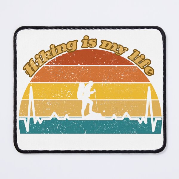 Item preview, Hiking is my life - grunge retro sun designed and sold by VandJStore.