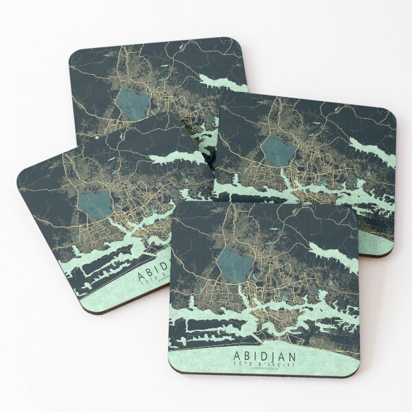 Item preview, Abidjan City Map of Côte d'Ivoire - Summer designed and sold by deMAP.