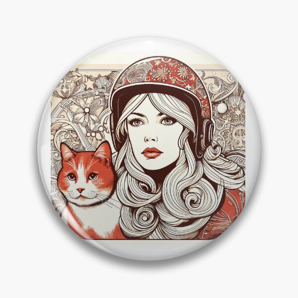 Item preview, Girl and red cat n.1 designed and sold by Carnisch.