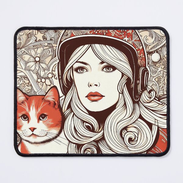 Item preview, Girl and red cat n.1 designed and sold by Carnisch.