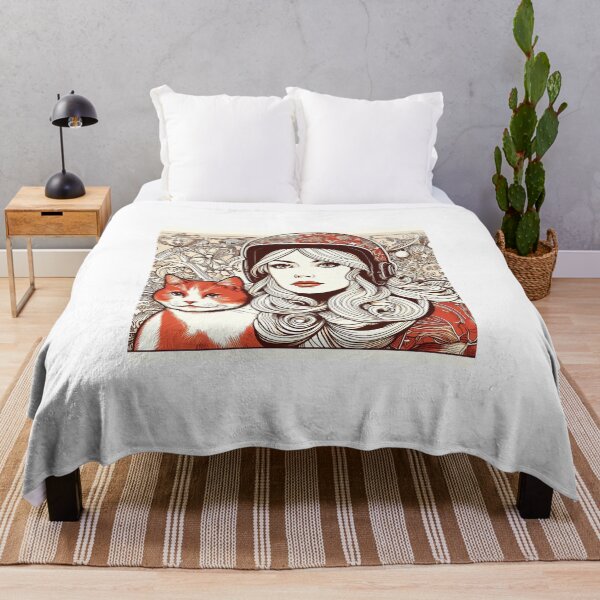 Item preview, Girl and red cat n.1 designed and sold by Carnisch.