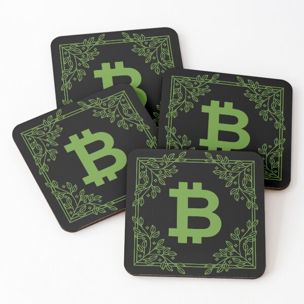Item preview, Bitcoin Vintage Leaf Frame - Crypto Logo designed and sold by GetCryptoSwag.