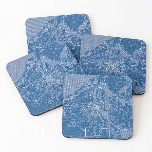Item preview, Riga City Map of Latvia - Blueprint designed and sold by deMAP.