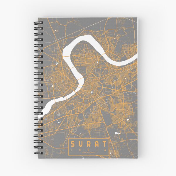 Item preview, Surat City Map of Gujarat, India - Bauhaus designed and sold by deMAP.