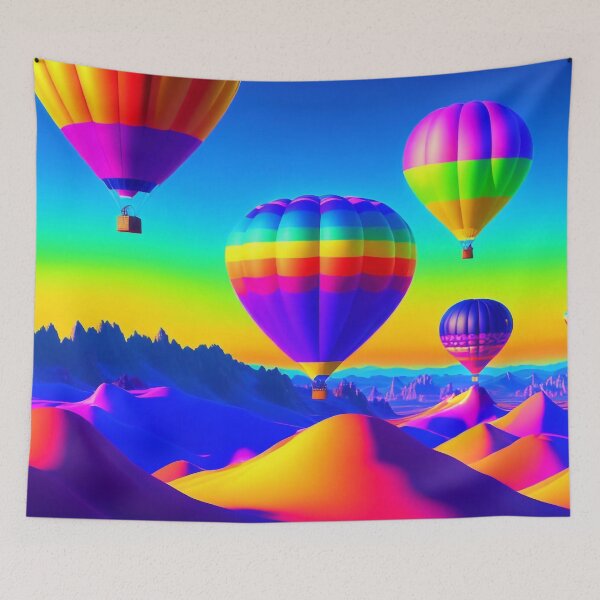 Item preview, Rainbow-colored hot air balloons  designed and sold by M-Y-A-R-T-.