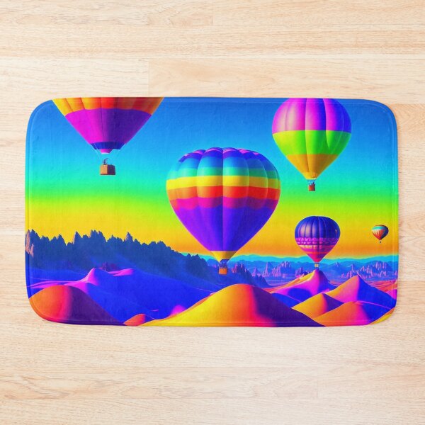 Item preview, Rainbow-colored hot air balloons  designed and sold by m-y-A-I-A-R-T-.