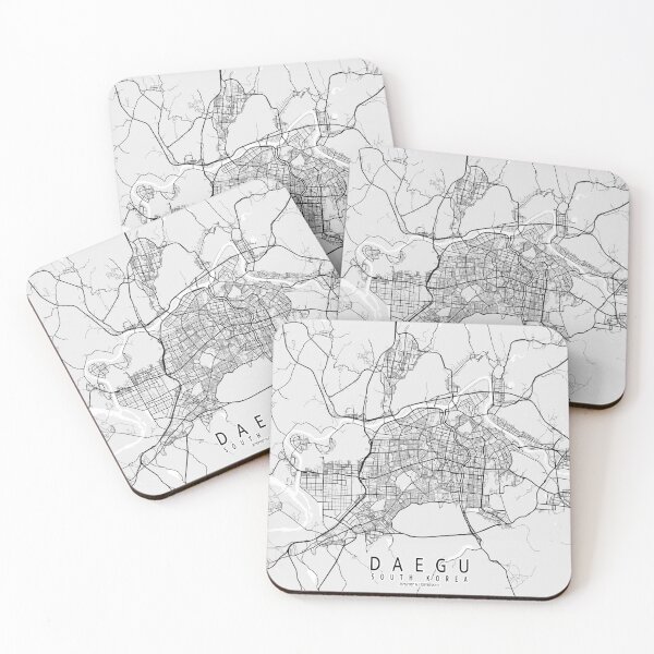 Item preview, Daegu City Map of South Korea - Light designed and sold by deMAP.