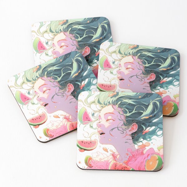 Item preview, Adorable Fruit and Juice Anime Girl designed and sold by bubblegoth.