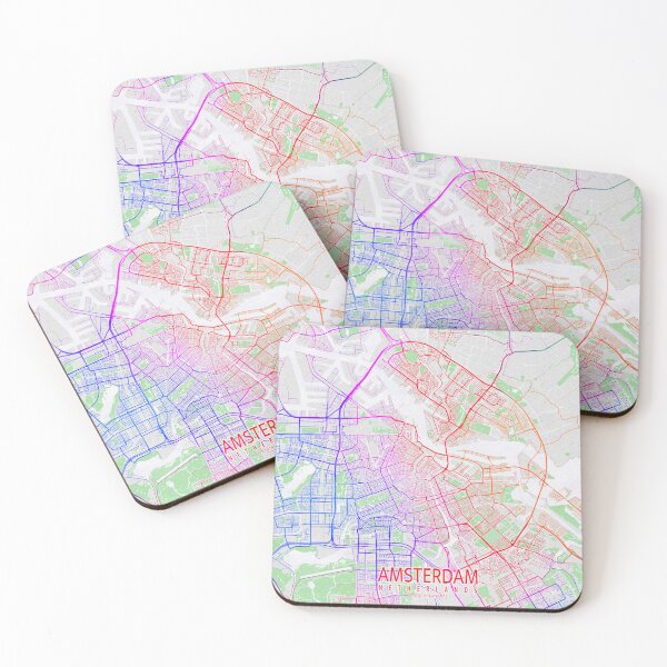 Item preview, Amsterdam City Map of Netherlands - Colorful designed and sold by deMAP.