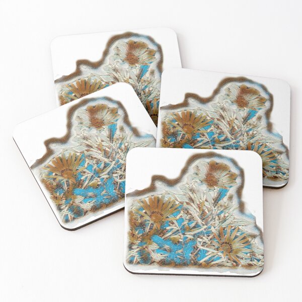 Item preview, Gazania Flowers Brown  turquoise Photo with Effects designed and sold by DianeBP.