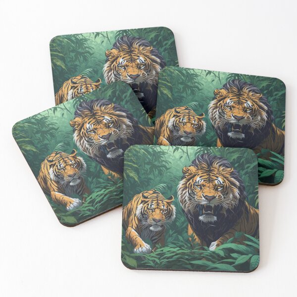Item preview, Lion vs Tiger designed and sold by vectorillus.