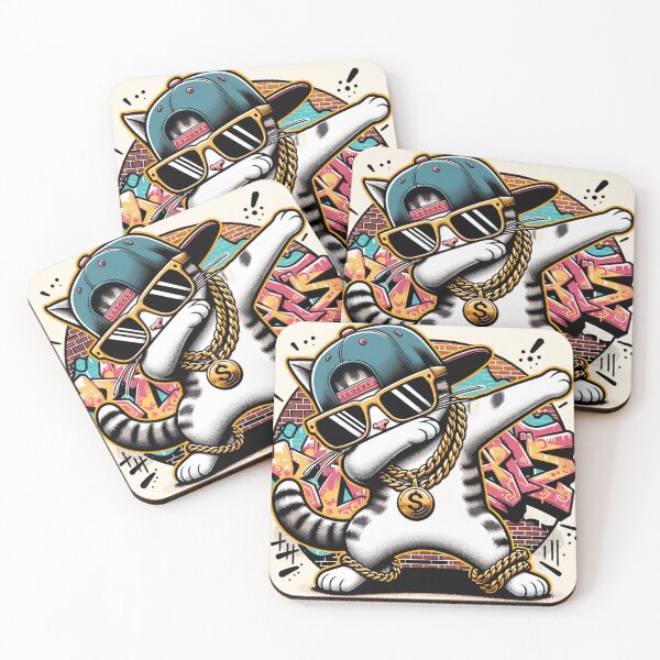 Item preview,  A Hip-hop styled cat dabbing designed and sold by Spiritful-Bliss.