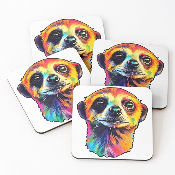Item preview, Meerkat-Inspired Chic Desert Psychedelic Colorful Watercolors designed and sold by meganohm.