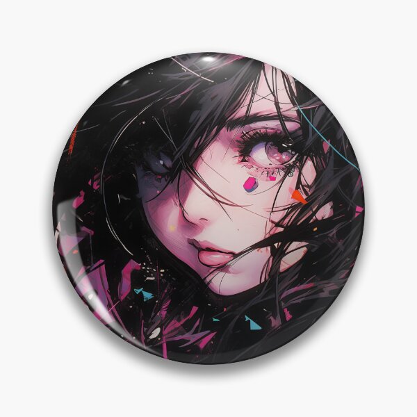 Item preview, Cool Abstract Graffiti Black and Pink Anime Girl designed and sold by bubblegoth.