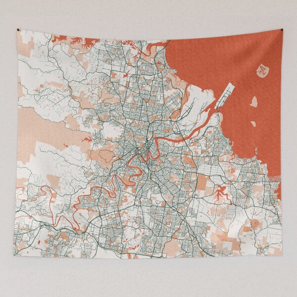 Item preview, Brisbane City Map of Australia - Bohemian designed and sold by deMAP.