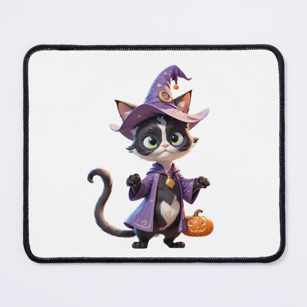 Item preview, Halloween Cartoon Cat Witch designed and sold by cArtToonShop.