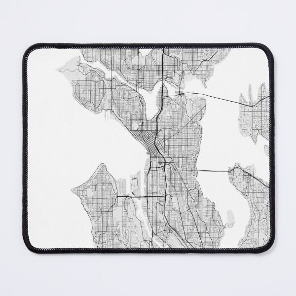 Item preview, Mapa de la ciudad de Seattle de los Estados Unidos - Luz designed and sold by deMAP.