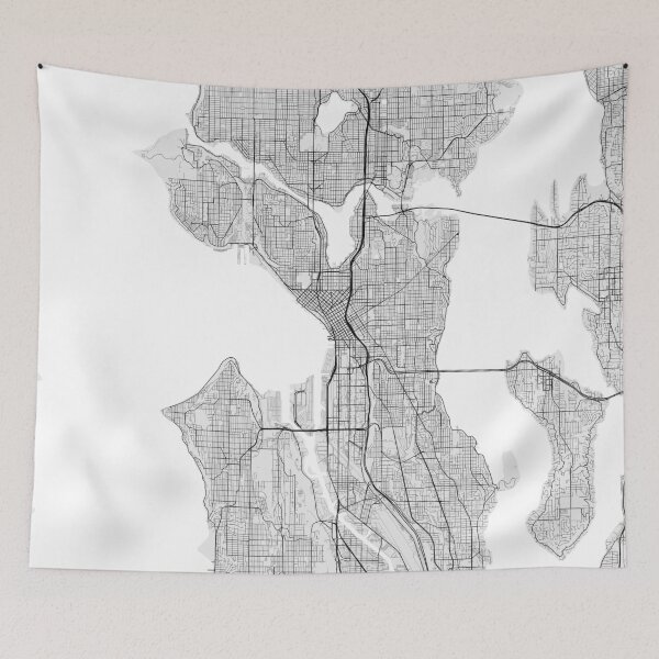 Item preview, Seattle City Map of the USA - Light designed and sold by deMAP.