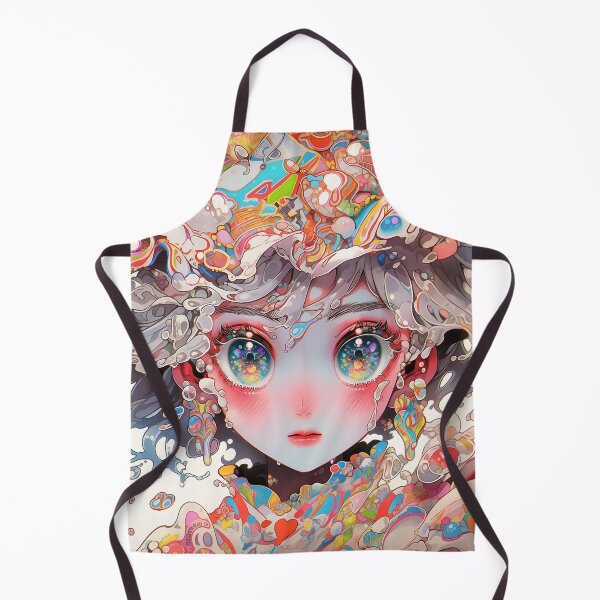 Item preview, Adorable Bright Colorful Abstract Anime Girl designed and sold by bubblegoth.