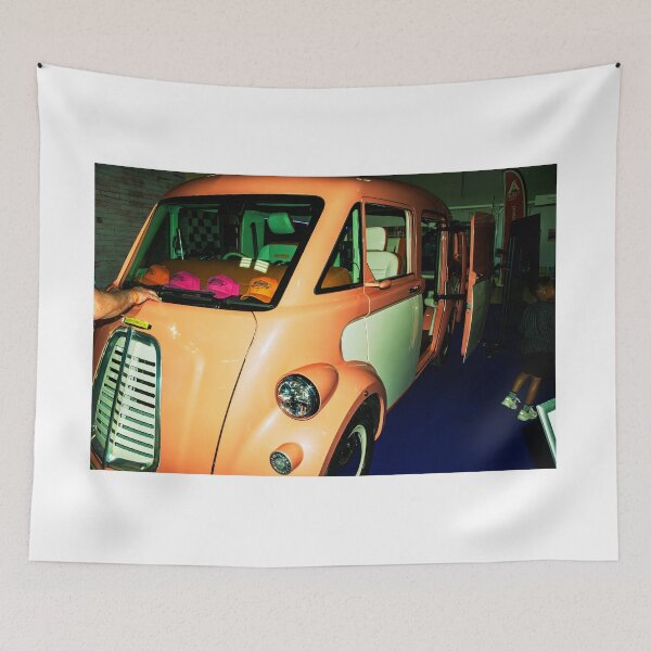 Item preview, Front of a orange/white Morris JE electric van designed and sold by Graham Cornall.