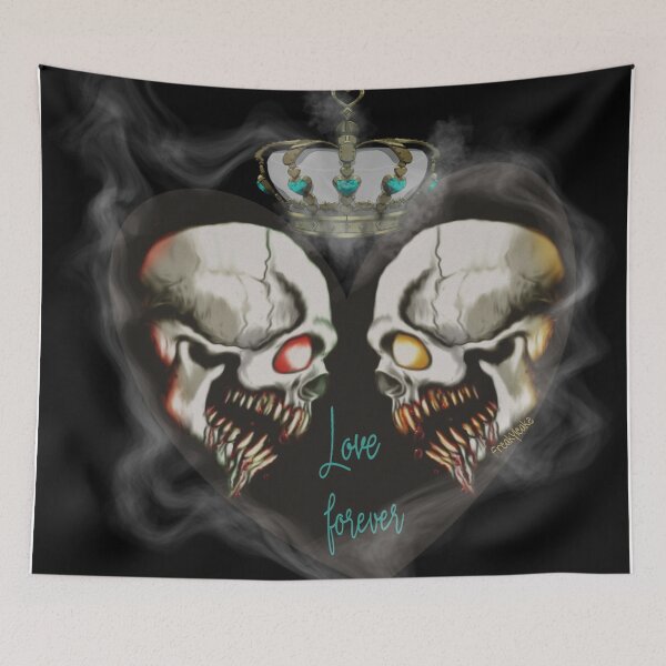 Item preview, TWO CRAZY SKULLS IN LOVE designed and sold by inarausch2023.