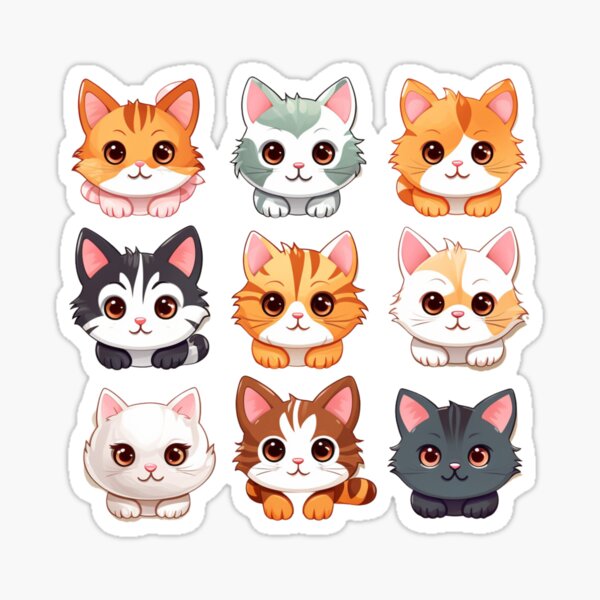 Cartoon Cat Cute Stickers