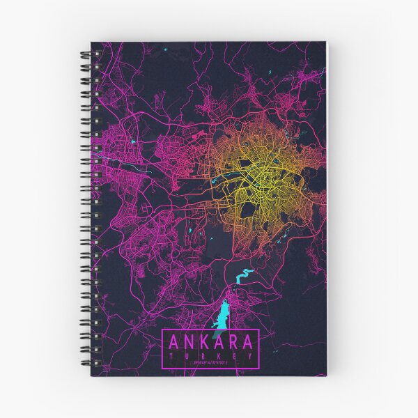 Item preview, Ankara City Map of Turkey - Neon designed and sold by deMAP.