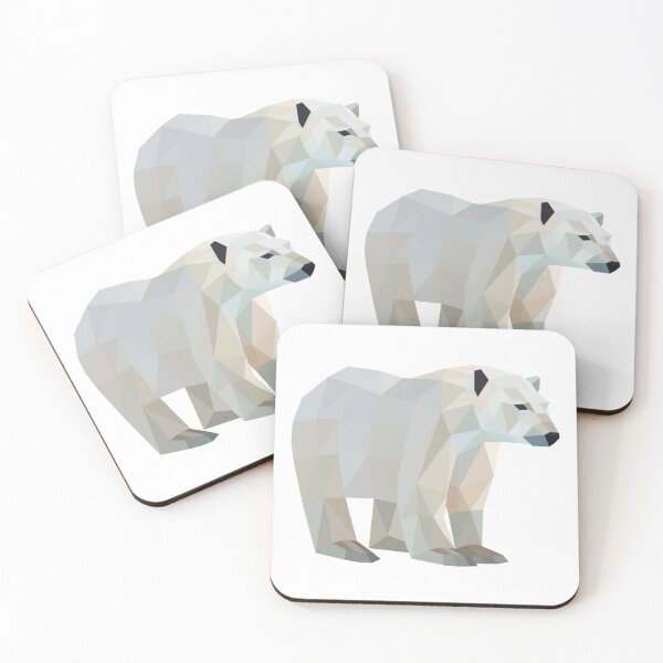 Item preview, Arctic Elegance - Low Poly White Polar Bear designed and sold by shaldesign.