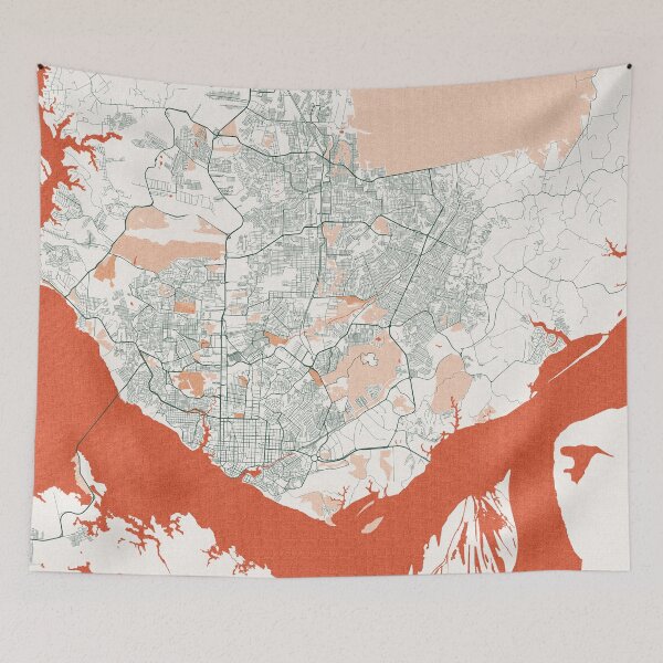 Item preview, Manaus City Map of Brazil - Bohemian designed and sold by deMAP.