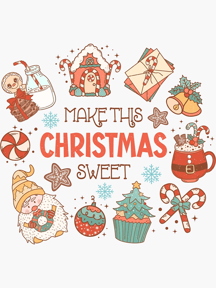 Christmas cupcake stickers, Christmas sweets stickers By ArtFM