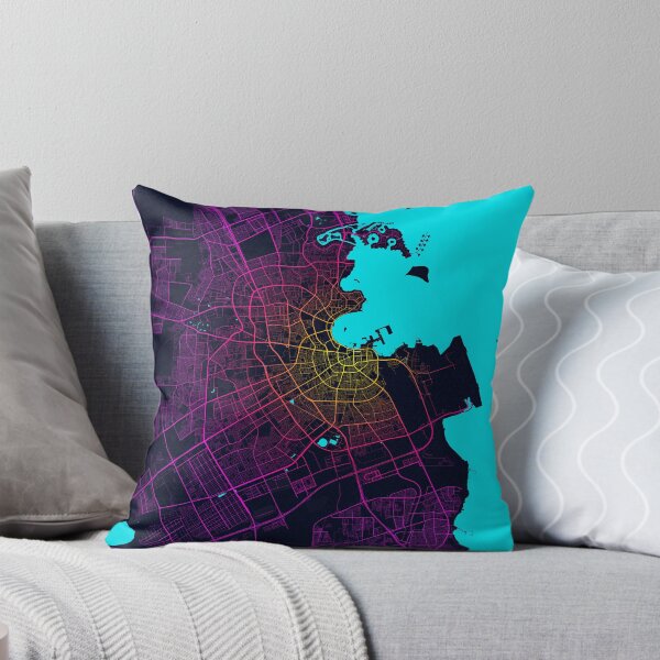 Item preview, Doha City Map of Qatar - Neon designed and sold by deMAP.
