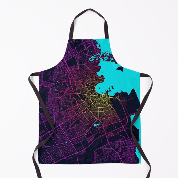 Item preview, Doha City Map of Qatar - Neon designed and sold by deMAP.