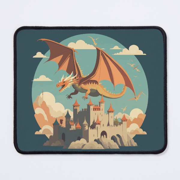 Item preview, Dragon Flying Over a Castle designed and sold by XikilloconX.