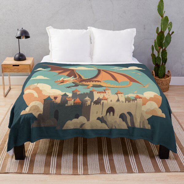 Item preview, Dragon Flying Over a Castle designed and sold by XikilloconX.