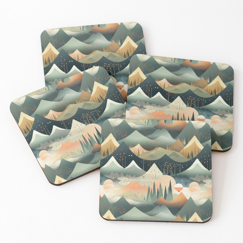 Item preview, Coasters (Set of 4) designed and sold by IntristedAI.