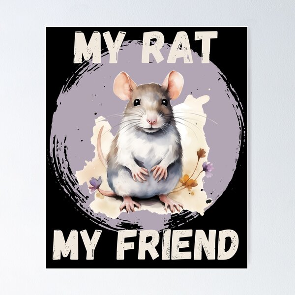 Item preview, Watercolor Rat My Rat My Friend designed and sold by Madlen-moon.