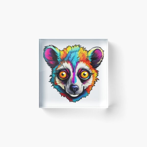 Item preview, Lemur Adventure in Vibrant Psychedelic Watercolors designed and sold by meganohm.