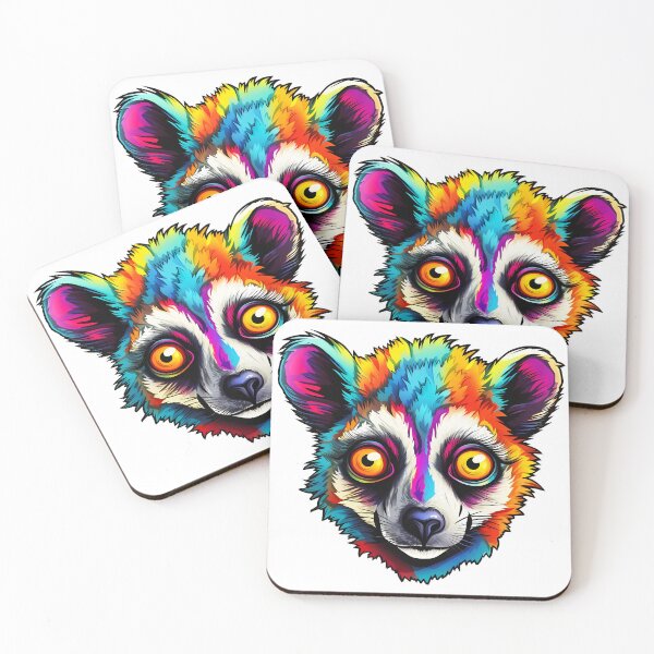 Item preview, Lemur Adventure in Vibrant Psychedelic Watercolors designed and sold by meganohm.