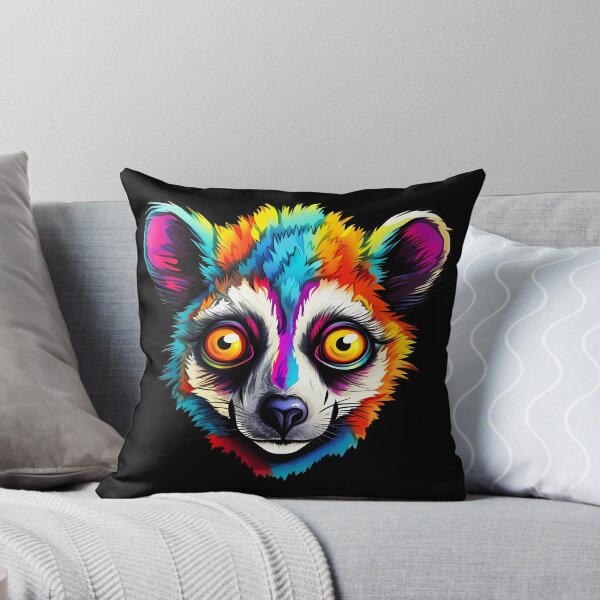 Item preview, Lemur Adventure in Vibrant Psychedelic Watercolors designed and sold by meganohm.