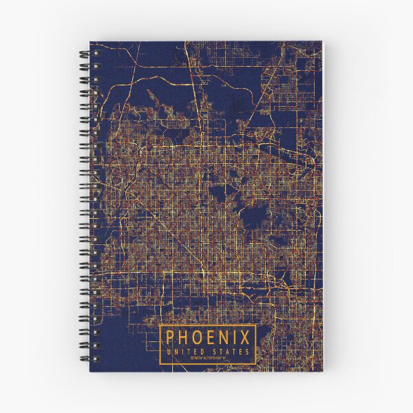 Item preview, Phoenix, Arizona, USA Map - City At Night designed and sold by deMAP.
